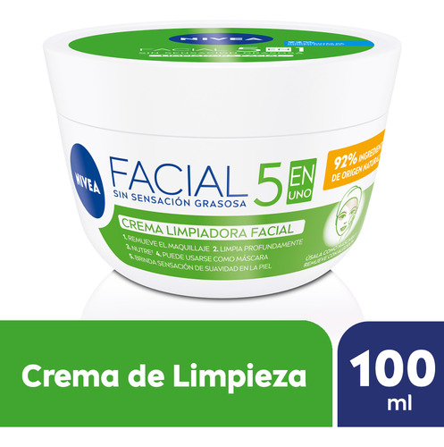 Nivea Cuidado 5 En 1 Crema Facial De Limpieza 100ml