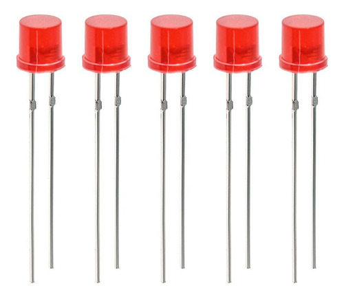 Fepart 50pcs Led Diodo 5mm Verde Azul Amarillo Rojo Blanco