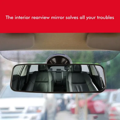 Espejo Retrovisor Para Coche Y Camión, Universal, Negro, Con