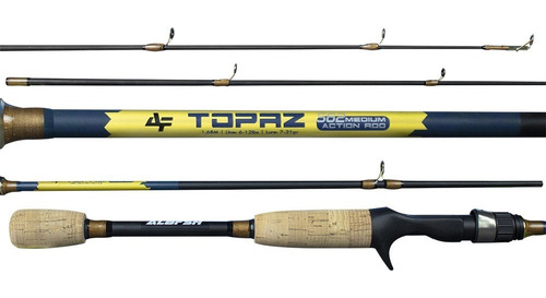 Imagem 2 de 3 de Vara Pesca Carbono Topaz Albatroz Carretilha 6-12lb 1,68 Mt