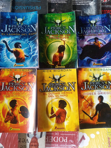 Saga Percy Jackson. Rick Riordan. 6 Libros FĂsicos Nuevos