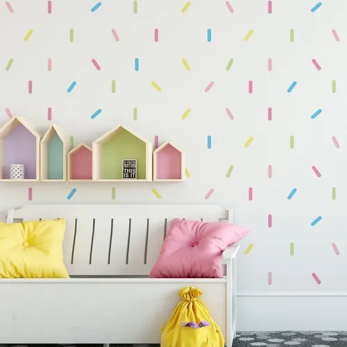 comprar Adesivos De Parede Confetes Candy Colors 132un Cobre 5m²