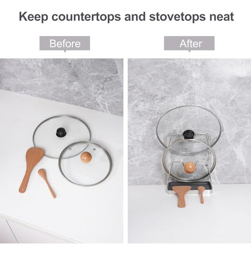 Soporte Para Tapas De Ollas De Acero Inoxidable 304 Mientras
