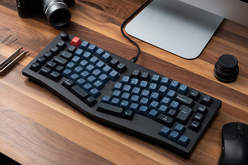 Teclado Mecanico Custom Split Alice Keychron V10 Knob Programável Qmk Via Rgb Qwerty K Pro Brown Switch Hotswappable Distribución Iso Español Bluetooth Gamer Coder Pc Mac Tamaño Layout 75%