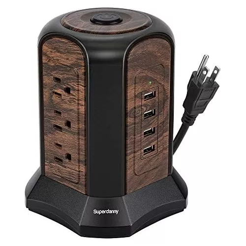 Enchufe de alimentación de torre vertical de forma - 4 Pisos + 3 Puertos  USB 2A ✓ - HB STORE PERU