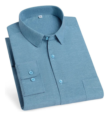 Camisa Oxford Francesa A Rayas A Cuadros De Algodón Para Hom