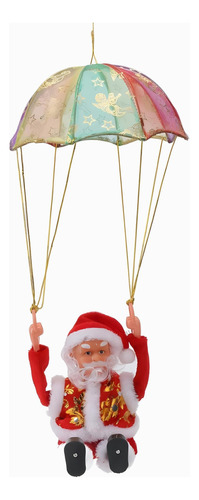 Santa Claus Juguete Paracaídas Navidad Movimiento Y Sonido 