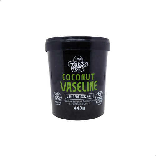 Vaselina Especial Tatuagem Com Óleo De Coco 440g - 100 Vegan