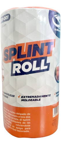 Ferula Moldeable Splint Roll 15 X 92 Cm Super Confort Color Naranja