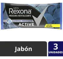 Comprar Jabon Tocador  Active 3x125 Gr Rexona Jabon De Tocador