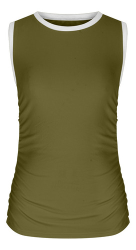 Camiseta Sin Mangas De Verano En Bloques De Color Liso N Par