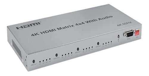 Matriz Hdmi 4x4 To Audio Estereo 0ut 4k Matrix Selector