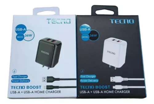 TECNOLAB Cargador Pared USB C Ultra Rápido 36W Power Delivery + USB