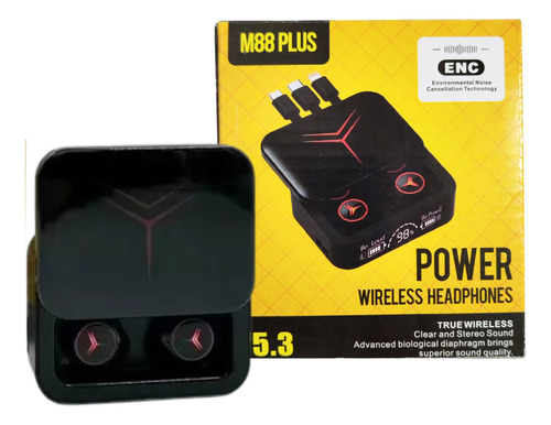 Auriculares M88 Plus Bluetooth 5.3 Micro Usb, Tipo C, Ios