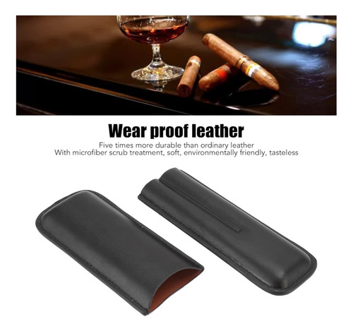 Purera Para Puros Elegante Con Dos Dedos Negro