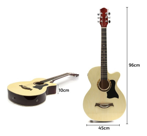 Imagen 4 de 9 de Guitarra Criolla Electroacustica Con Funda Y Amplificador