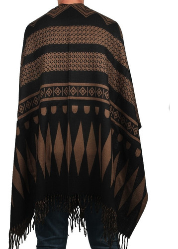 Imagen 3 de 3 de Ruana Poncho Mantón Hombre Étnico Guarda Pampa