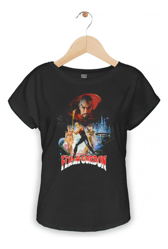 Playera Mujer - Flash Gordon 80s - Cuello Redondo