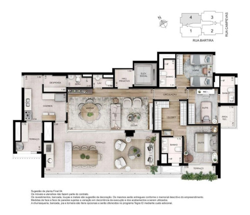 Imagem 4 de 18 de Apartamento Com 156m² Hall Social Privativo Com 2 Vagas - Perdizes