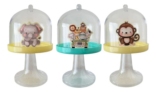 Cumple Safari Animalitos Selva 1 Año Posa Cupcake Souvenir X3 Uni