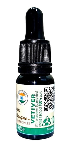 Aceite Vetiver (esencial) 10 Ml. 100% Puro Y Natural