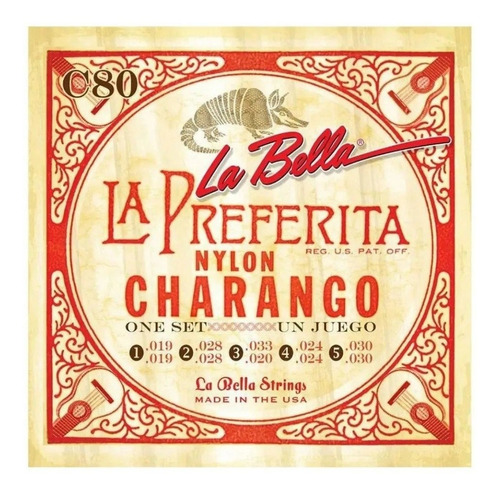 Set Cuerdas Charango La Bella C80