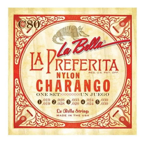 Encordado Para Charango La Bella C80 Completo