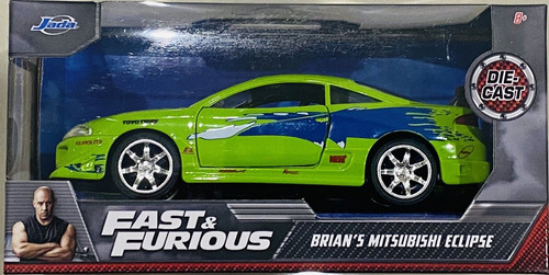 Brian´s Mitsubishi Eclipse Rápido Y Furioso 1:32 Jada. Metal