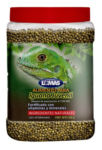 Alimento Iguana Juvenil Ingredientes Naturales 350 Grs Lomas