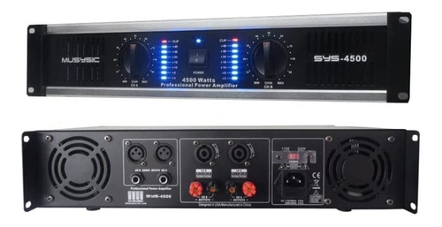 Amplificador Musysic Dj Pa De 2 Canales 4500 V Sys-4500
