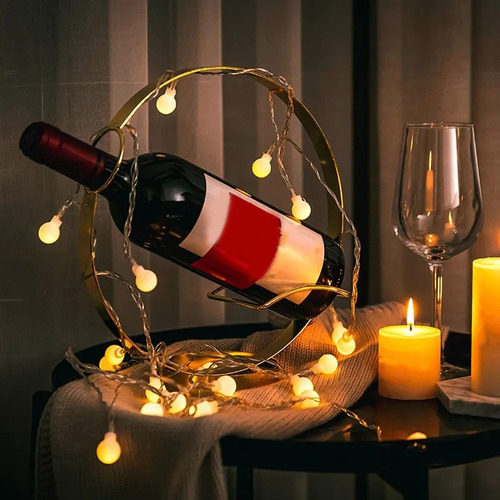Soporte Para Botellas De Vino De Hierro En Forma De Dorado