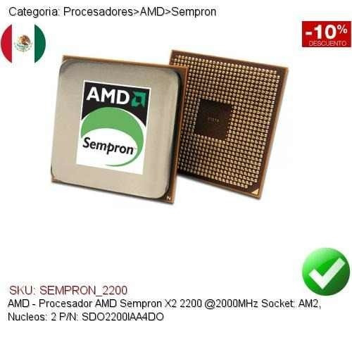 Processador AMD Sempron X2 2200 SDO2200IAA4DO  de 2 núcleos e  2GHz de frequência