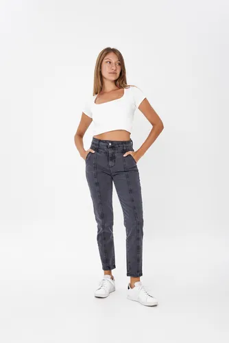Mom fit gris hotsell