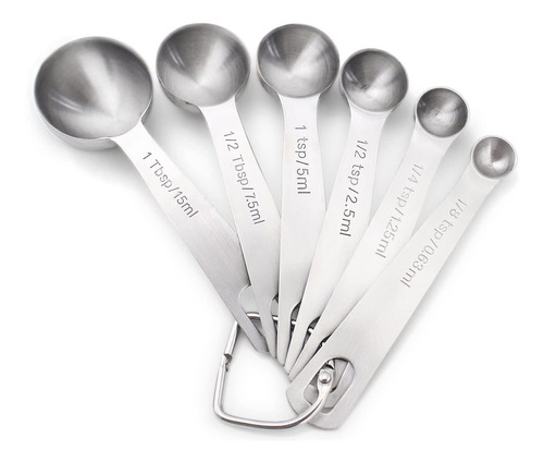 De Cuchara Medidora Metal 5 Acero Inoxidable Cocina Seco