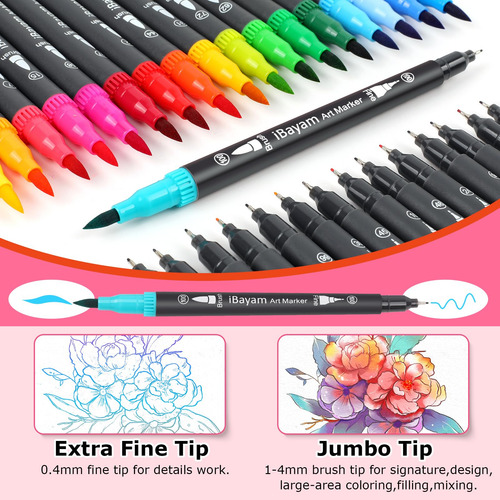 Set De Rotuladores Para Colorear Ibayam Para Libros De Color