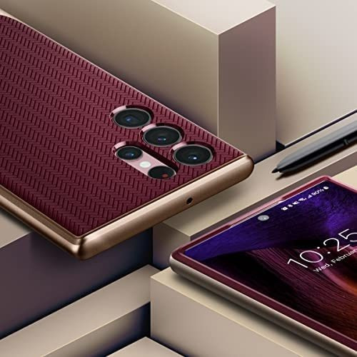 Imagen 3 de 7 de Funda Spigen Neo Hybrid Para Galaxy S22 Ultra - Burgundy