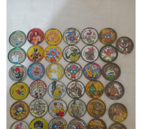 Tazos 249 Piezas; Mucha Lucha, Los Simpson, Bob Esponja,... (Usado)