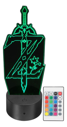 Lámpara Led  Espada Maestra Zelda Link Rgb Personalizada