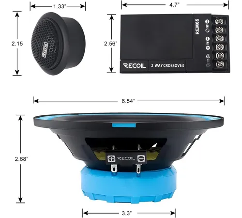 Recoil Rem65 Serie Echo Sistema De Altavoces De Component...