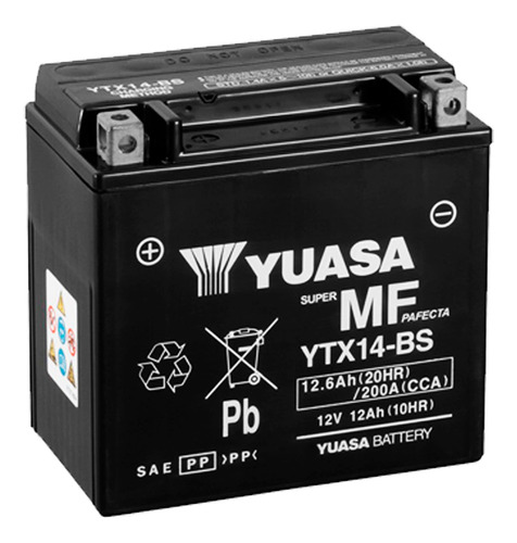 Batería Moto Yuasa Ytx14-bs Buell S1 Lightning 96/99