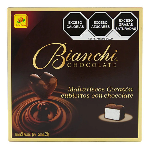 Bianchi Corazon Malvavisco Cubiertos Con Chocolate 50pz 350g
