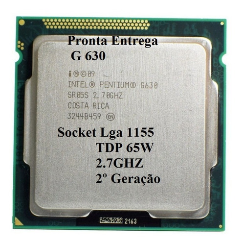 Pentium Intel Dualcore G630 Socket 1155 2.7ghz + Pasta