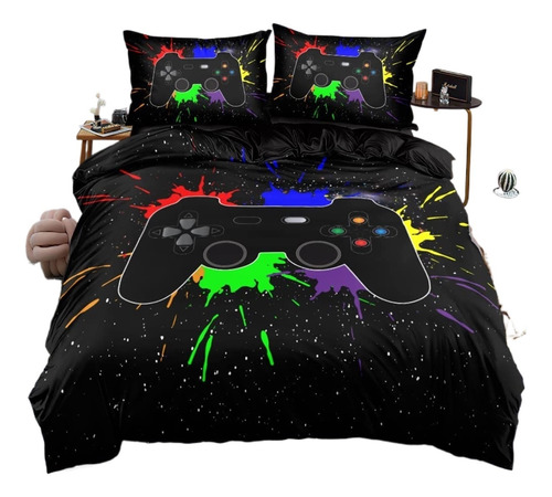 Juego De Cama Con Diseño De Mando, 3 Piezas