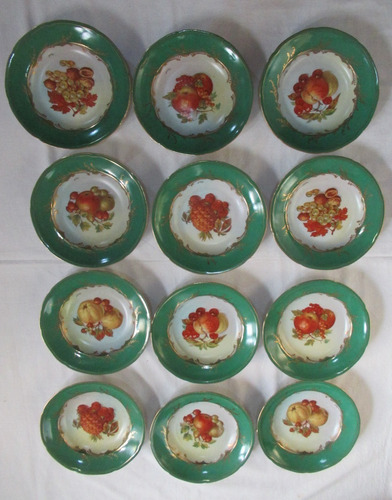 12 Platos Hondos Porcelana Limoges France Firmados Joiret