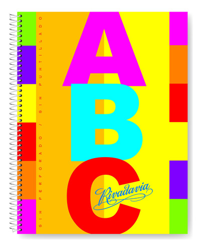 Cuaderno Abc Espiralado 100 Hojas Rayado Rivadavia