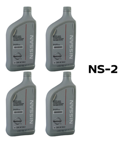 Paquete 4pz Aceite Transmisión Cvt Sentra Se-r 2007-2012