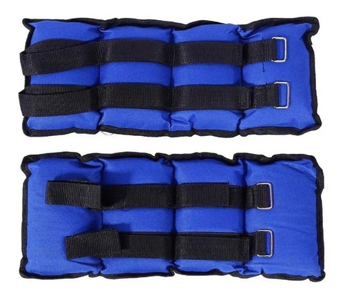 Imagen 1 de 4 de Pesas 3kg Tobillera Muñequera Entrenamiento Doble Velcro