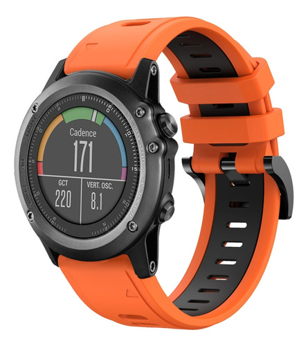 Correa De Reloj De Silicona Bicolor Para Garmin Fenix 3