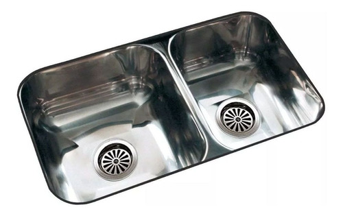 Pileta Cocina Doble Johnson C37 Bajo Mesada 70.8x37x15