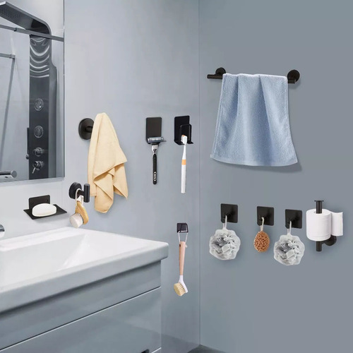 Juego De Accesorios Para Baño Completo Inoxidable Alan Baño MKDMX00515 11pzs